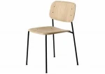 Hot selling steel iron frame vintage industrial dining metal chair