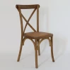 Hotel Furniture Oak Wood Vineyard Natural Cross Back Dining Chairs for Outdoor Banquet Event