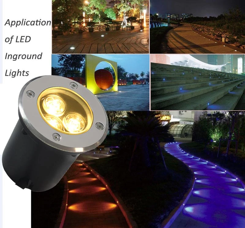 HOTOOK LED Underground Light 3W Inground Light Ground Lights Outdoor Waterproof IP67 Underground Lamp
