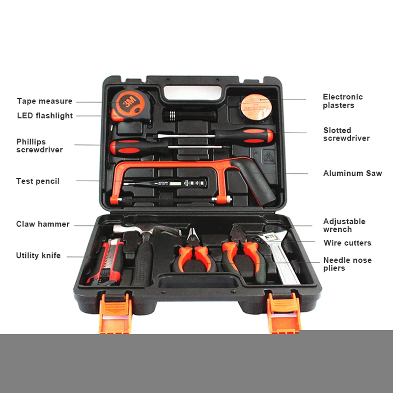 Household Hardware Household manual woodworking tool box tool gift repair wholesale tool kit set