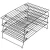 Import Household kitchen metal stainless steel three-layer cookie cooling rack bakery cake baking rack vegetable pasta drying rack from China