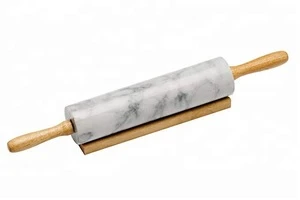 Housewares Rolling Pin with Wooden Handles Marble