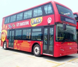 how sale 10M Double decker pure electric bus new energy tourist bus cheap price for double decker bus