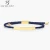 Import HS Jewelry Modern Woven Friendship Bracelets, Stainless Steel Gold Plated Bar Engraving Believe Adjustable Braided Rope Bracelet from China