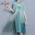 Import HTK Elegant Women Casual Loose Embroidered Traditional Chinese Dress from China