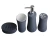 Import Hulian hot sale 4 pcs stoneware ceramic metallic and mat finishing ceramic bathroom accessories set from China