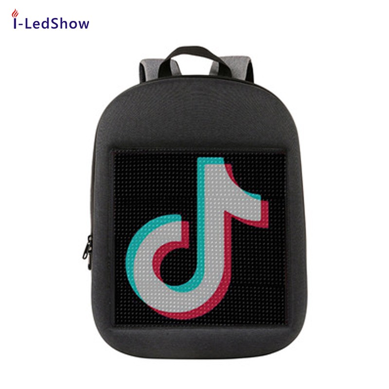 iledshow CE ROHS certificate template biking &amp; camping backpack bag with safety led advertising backpack