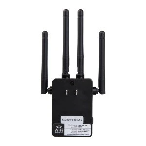 IN STOCK 2.4G &amp; 5G Dual Band WiFi Repeater Ethernet Port Amazon Hot Selling 1200Mbps WiFi Signal Booster Range Extender