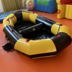 In stock holiday water equipment river rowing inflatable yellow orange water boat kayak fishing