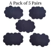 In stock Satin Flower Petal Shape Adhesive Bra Nippleless Cover In Different Dark Skin Tones Disposable Nipple Pasties for women