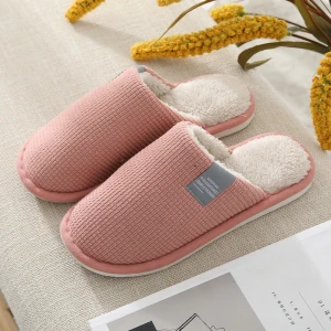 Indoor Quiet Cotton Slippers Wholesale Cute Slippers For Men And Women Fluffy Cotton Plush Deluxe