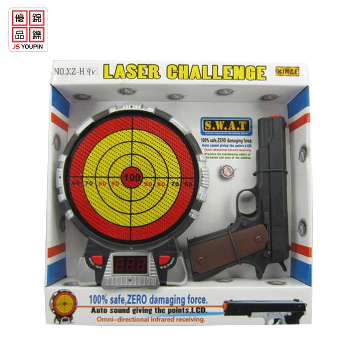 intelligent toys infrared toy laser guns with flash music induction target