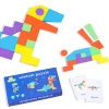 IQ/ Educational imagination and creaation improve brain space mathematical thinking3d Wooden Puzzle Style game kids gift toy