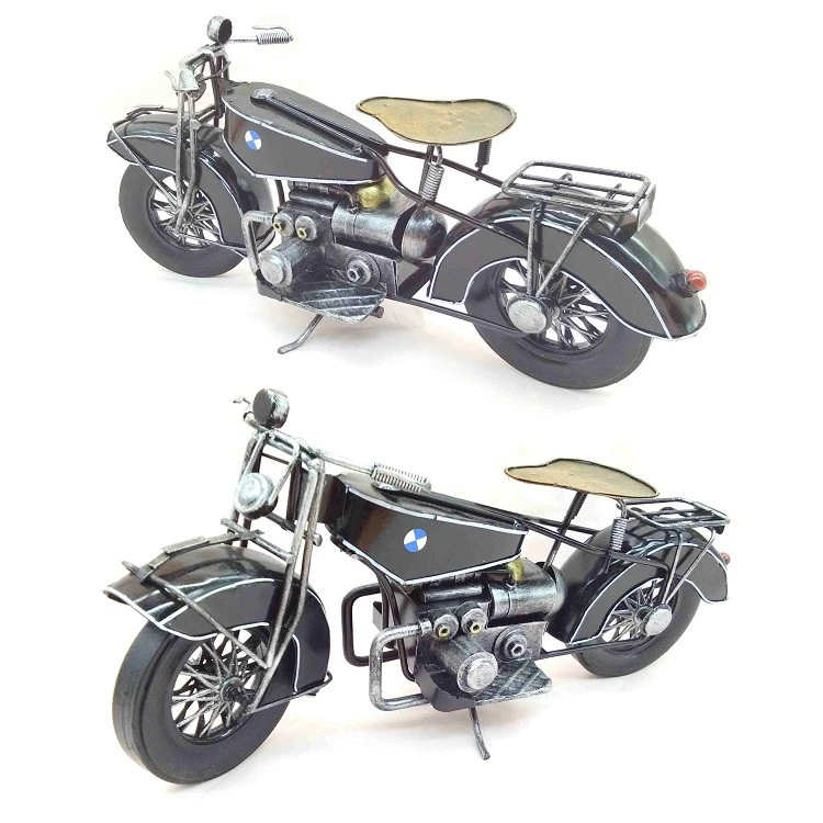 Iron Ornaments Metal Crafts Antique Home Decorations Handmade Metal Motorcycle Model