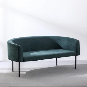 Italian Style Modern Simple Couch Light Luxury Living Room Furniture Sectional Single Sofa Seat Small Canape Green Velvet SofaS