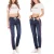 Import Jeans for Women blue high waist Jeans Women High Elastic Plus Size Denim Jeans Pencil pants Nine pants from China