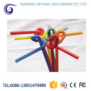 JIEYANG---JY-025 Semi- Automatic Artistic Drinking Straw Making Machine Factory With Beautiful Colour