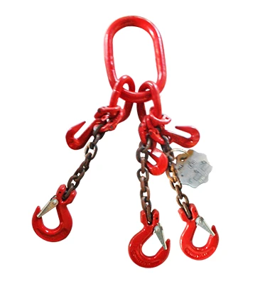 jiulong high quality G80 four legs lifting chain sling 6mm to 13mm