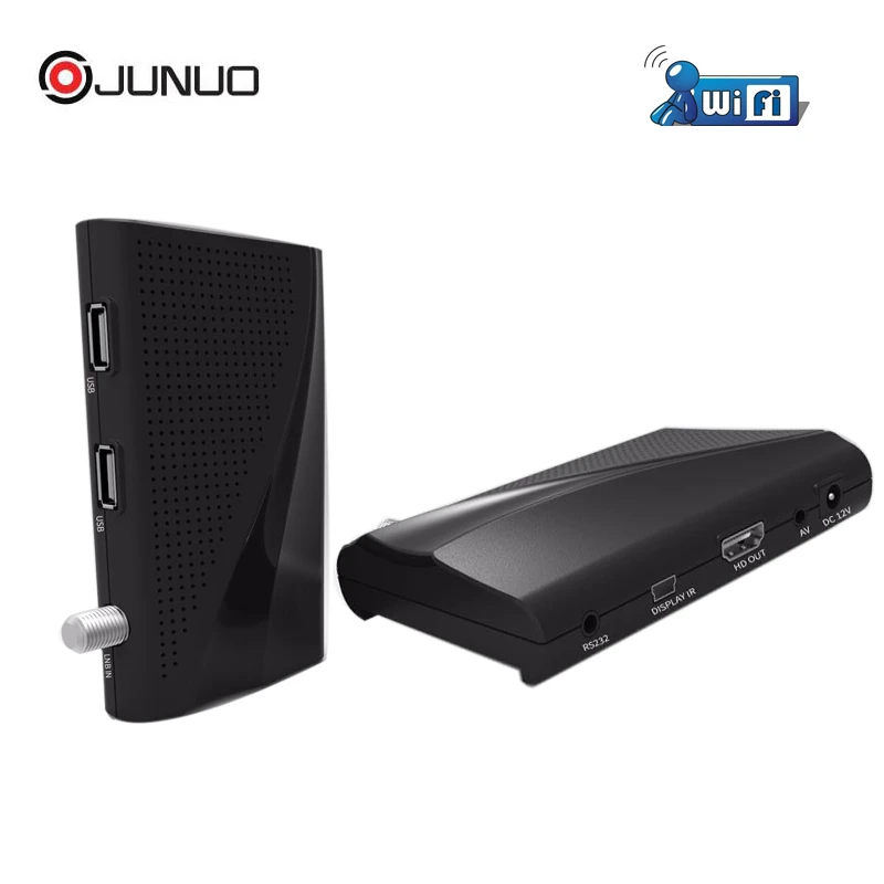 JUNUO internet IP tv mini software upgrade set top box decodificadores tv digital hd satellite receiver no dish
