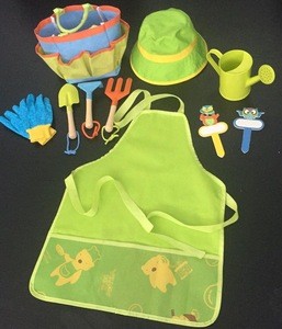 Kids Gardening Set with Tote Bag Hat Apron Glove Watering Can Children Garden Toys Beach Toys Bonsai Tools Amazon Bestseller