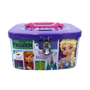 kids gift use rectangular shape tin money box coin bank jewelry case with lock &amp; keys and handle