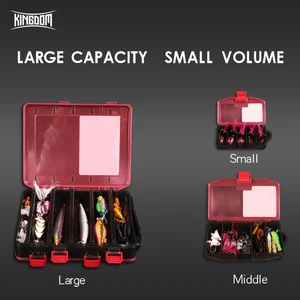 KINGDOM Double Sides Three Sizes Fishing Bags Multi Function Fishing Lure Tackle Box