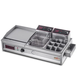 Kitchen Equipment CE Smokeless Commercial Teppanyaki Cast Iron Griddle For Restaurant
