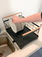 kitchen organizers Drain Rack Countertop Household Tableware Sink Drain Dish Rack Drying Storage kitchen things
