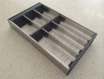 Kitchen storage tray, stainless steel cutlery tray for kitchen drawer,tableware organizer