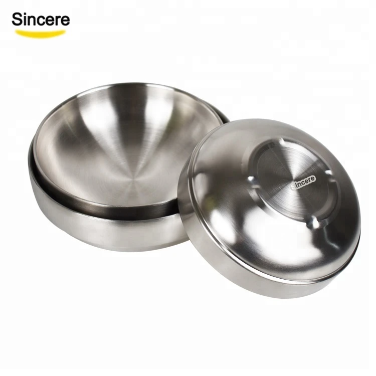 Korean 18/8 Stainless Steel Double Wall Chilling Bowl Mixing bowl