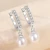 Import Korean version hot selling S925 pure silver ear studs for womens fashionable high-end pearl earrings and ear buckles from China