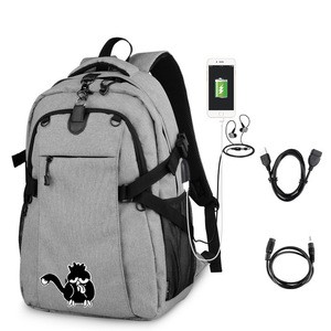 large capacity customizable outdoor USB charging bag travel laptop sports basketball backpack