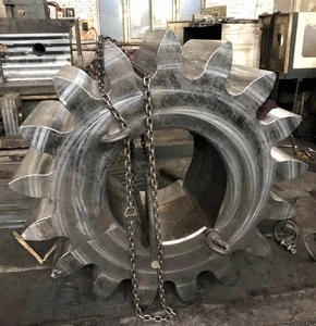 large forged steel 76 module spur gear