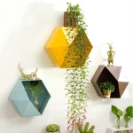 large garden metal hanging wall plant pot