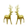 Large outdoor Christmas decoration animal sculpture deer and fiberglass statues for square-shopping mall-shop decoration