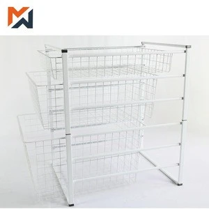 Large Storage Cage Metal Portable Box Welded Wire Basket
