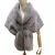 Import Large Winter Lady&#x27;s thermal wool scarf artificial type mixed color fur collar shawl from China