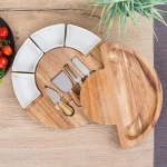 Large Wooden Serving Tray for Charcuterie Meat Platter and Fruit