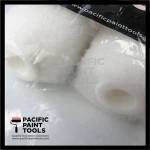 LARY 1181# 4'' 3/8'' Nap White Velvet Dralon Mini Paint Roller Cover 2PK