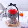 Latest preserved rose dried flower in glass dome Valentines Day Gift with gift box