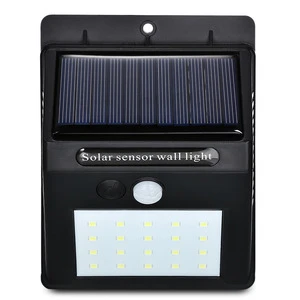 LED Solar Power PIR Motion Sensor Wall Light 20LED Outdoor Waterproof Energy Saving Street Yard Path Home Garden  Lamp