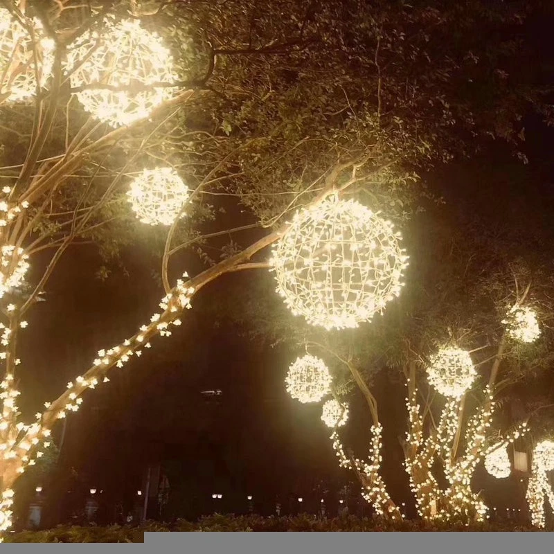 LED three-dimensional ball light folding outdoor waterproof tree decoration light