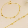 Lerca Au750 Solid 18K Jewelry 18k Pure Gold Beaded Bracelet Real Gold Jewelry 18k with Certificate Au750 Gold 18k Real Necklace