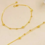 Lerca Au750 Solid 18K Jewelry 18k Pure Gold Beaded Bracelet Real Gold Jewelry 18k with Certificate Au750 Gold 18k Real Necklace