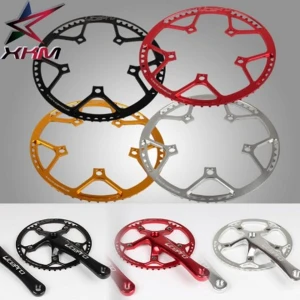 Litepro Bicycle Crankset Integrated Single Chainwheel Crankset Crank 45/47/53/56/58T BCD130mm For Folding Bike Bicycle Parts