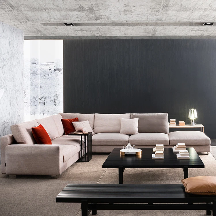 Living Room Design Luxury Modern Sofa Set  Style Living Room Furniture L Shape Sofa
