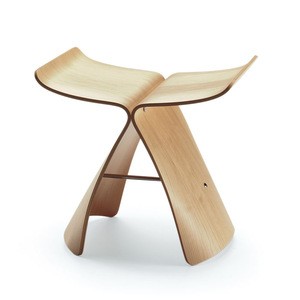 living room Modern designer wood ottoman Butterfly stool