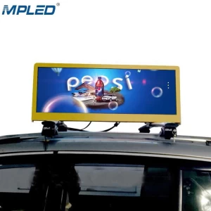 Logo/brand advertising with 3G/wifi GPS control RGB taxi top led billboards factory production