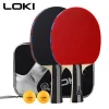 LOKI C3000 Ping PongRacket Set With Two Rackets Two Balls Cheap Price Customized Table Tennis Set