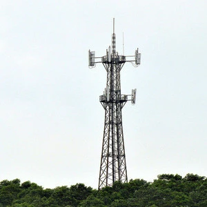 Long lifetime high quality Microwave telecommunication steel monopole tower